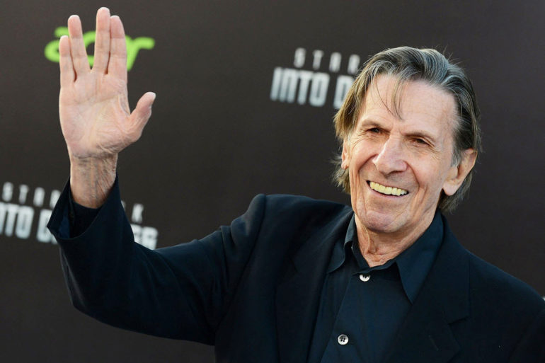 LEONARD NIMOY SURPRISES DESIGNER ON RUNWAY