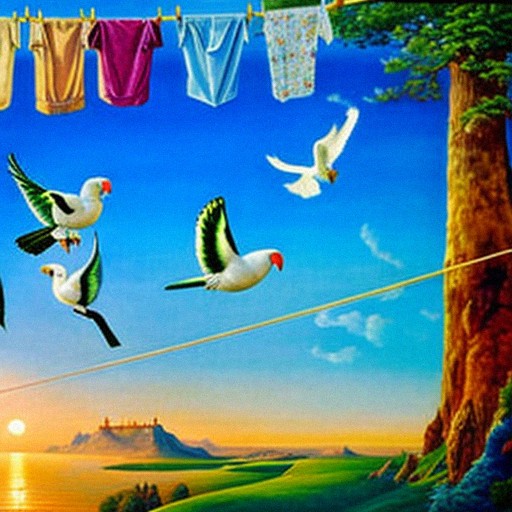 BIRDS: HOW TO GET THEM TO HANG UP YOUR LAUNDRY