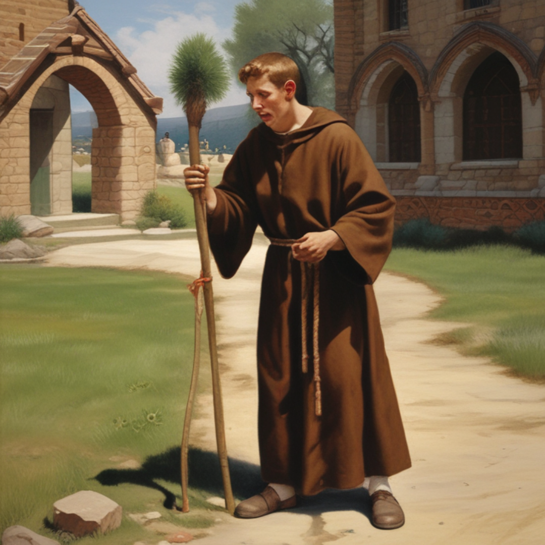 NOVICES WHO HUM THE LITURGY WHILE HOEING SHALL BE BEATE WITH THEIR OWN SANDAL, THEREAFTER LOCKED IN THE SHITHAUSE TIL MATINS, BROTHER ETHERNAN